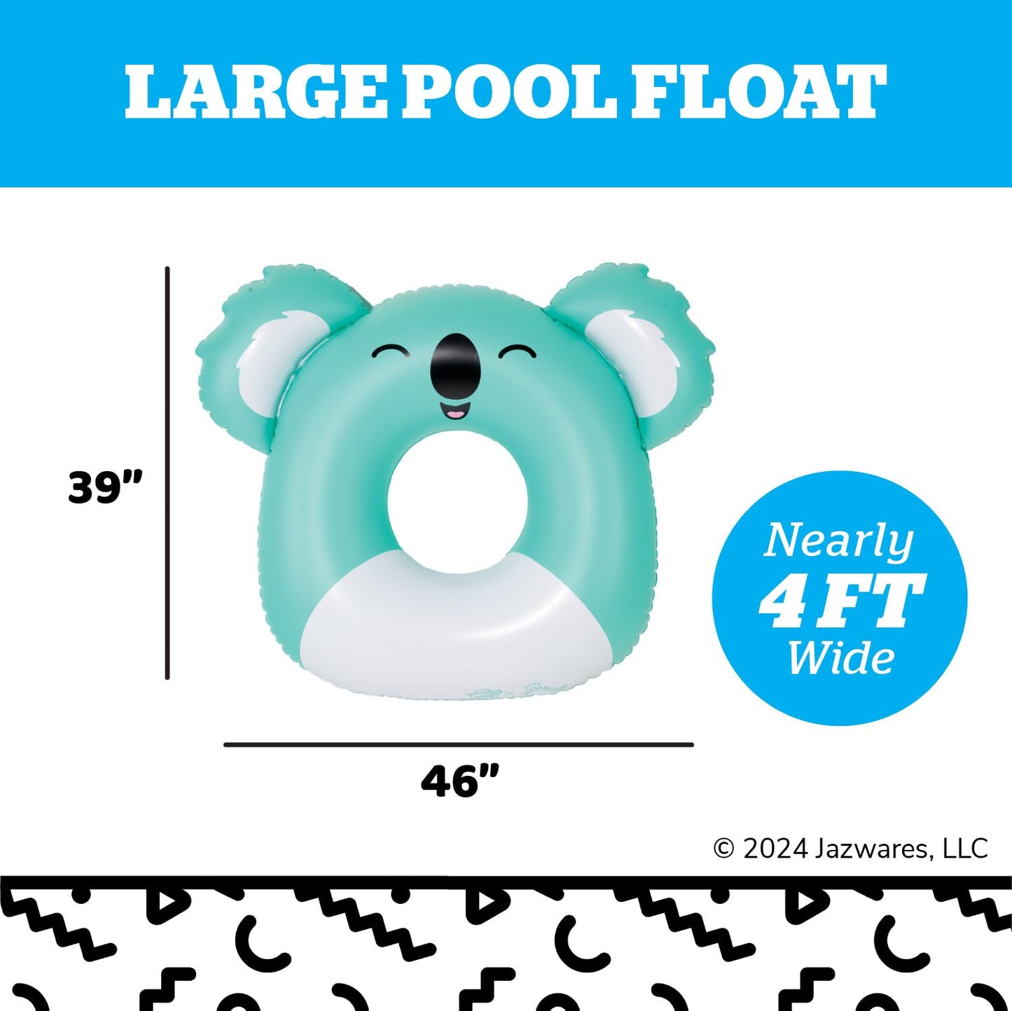 Bigmouth X Squishmallows Original Large Inflatable Pool Float, Swimming Tube For Adults And Kids, Pool Party Supplies & Water To