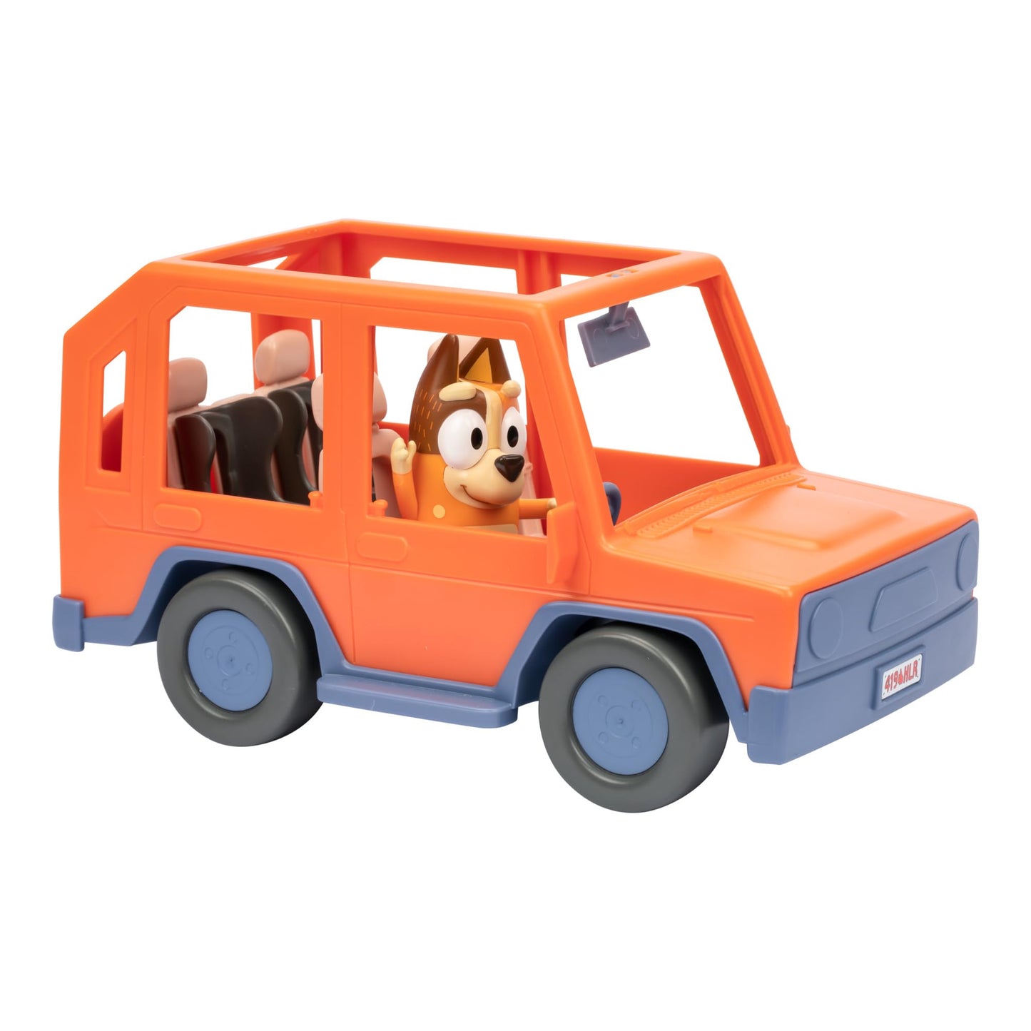Bluey Heeler Family Road Trip 4Wd Vehicle, Includes Articulated Chilli Figure, With Open Roof To Easily Fit 4 Figures Inside, Ideal For All 2.5 Inch Figures (Sold Separately)