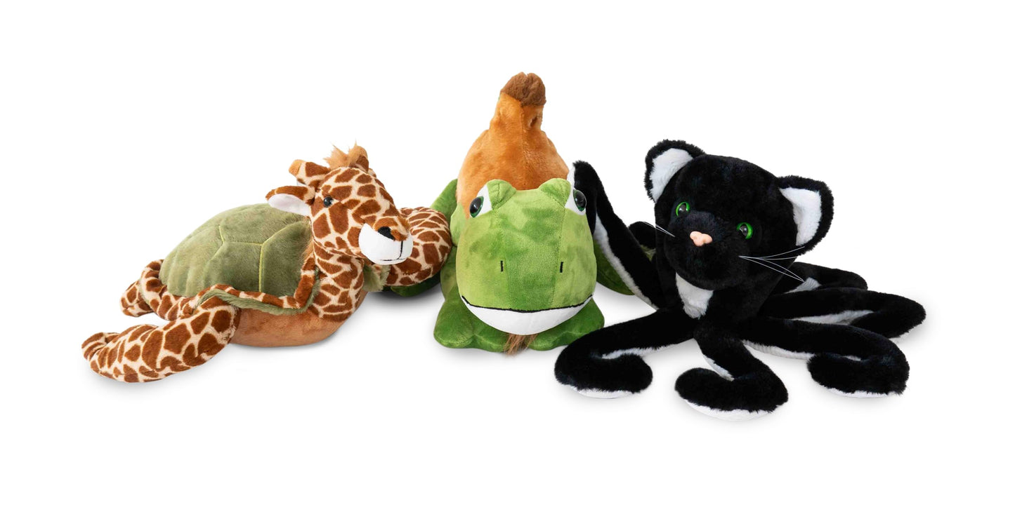 Randimals Plush Octopus & Pussycat Toy - 15” Soft, Huggable, White/Natural, Model Girtle, Premium Quality Hybrid Animal Friend