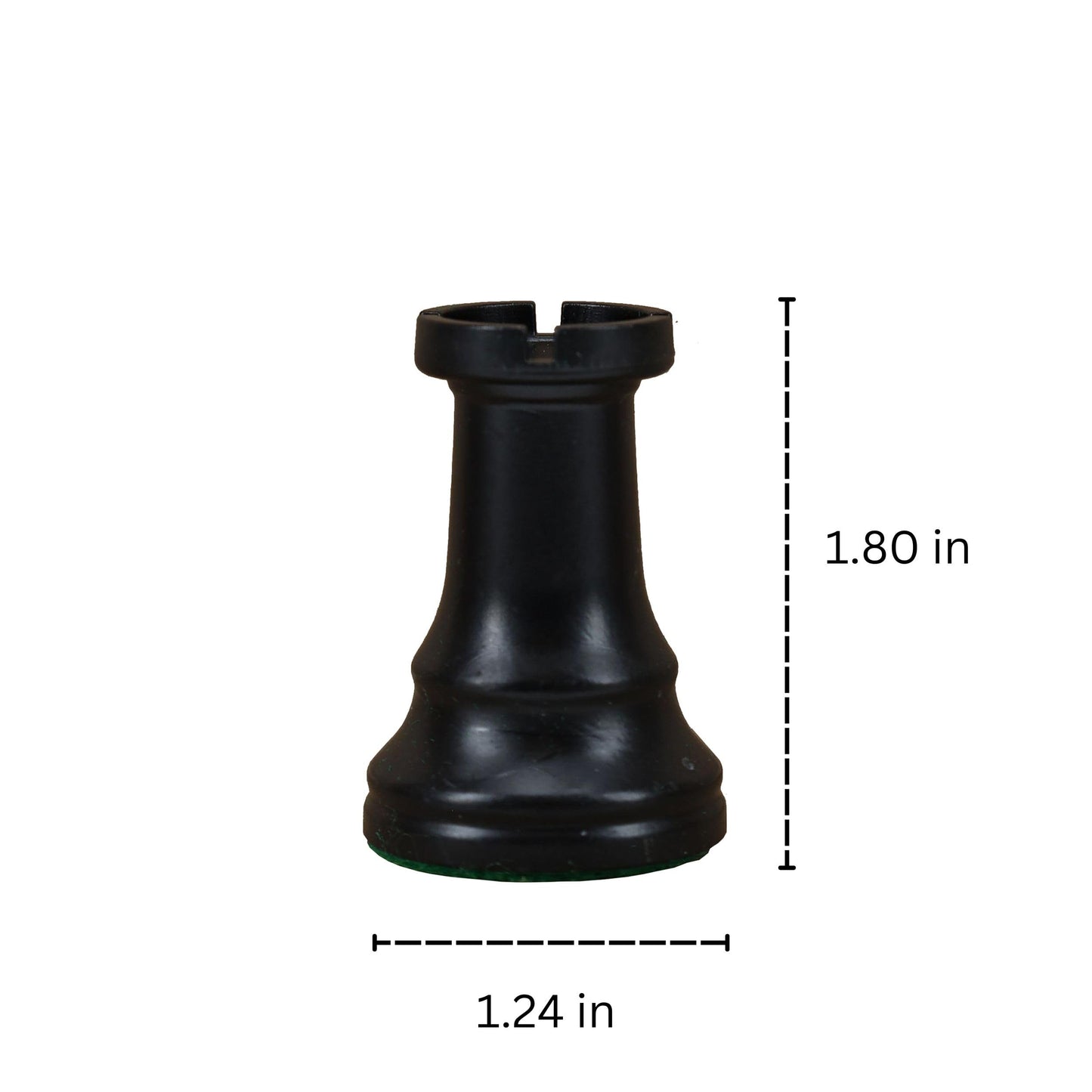 WE Games Dark Rook Replacement Chess Piece - Plastic, Felt Bottom, Classic Design, Model 04-1237