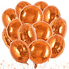 TONIFUL 30Pcs 18 Inch Large Orange Round Shape Foil Balloons Big Orange Circle Helium Mylar Ballons for Birthday Wedding Baby Sh