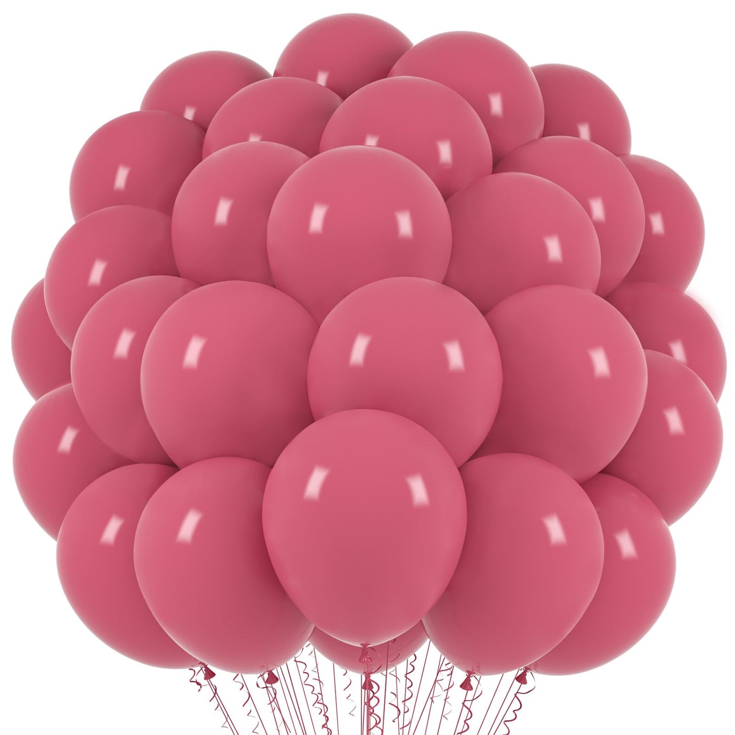 Voircoloria Retro Hot Pink Balloons, 66Pack 12Inch Blush Hot Pink Balloons Latex Party Balloons For Birthday Baby Shower Valenti