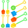 Skylety 8 Pieces Kids Beach Sand Shovels Colorful Plastic Rake Beach Sand Sifter Toy Shovel For Teens Garden Snow Beach Toys(Cut