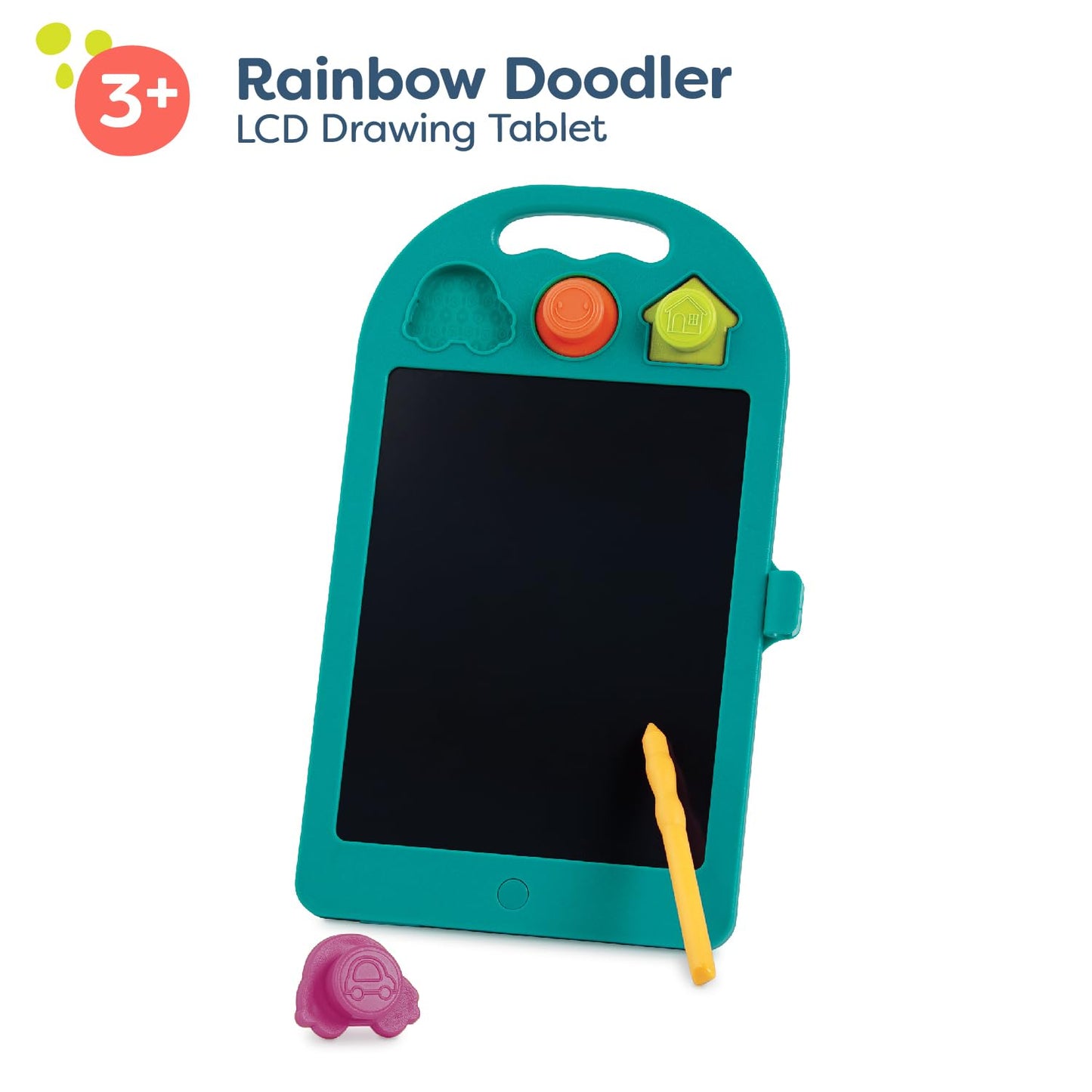 B. Toys – Lcd Drawing Tablet & Pen – One-Click Erase & Double-Tip Stylus – Endless Drawing & Coloring – Fun Stamps & Color-Changing Surface – 3 Years + – Rainbow Doodler