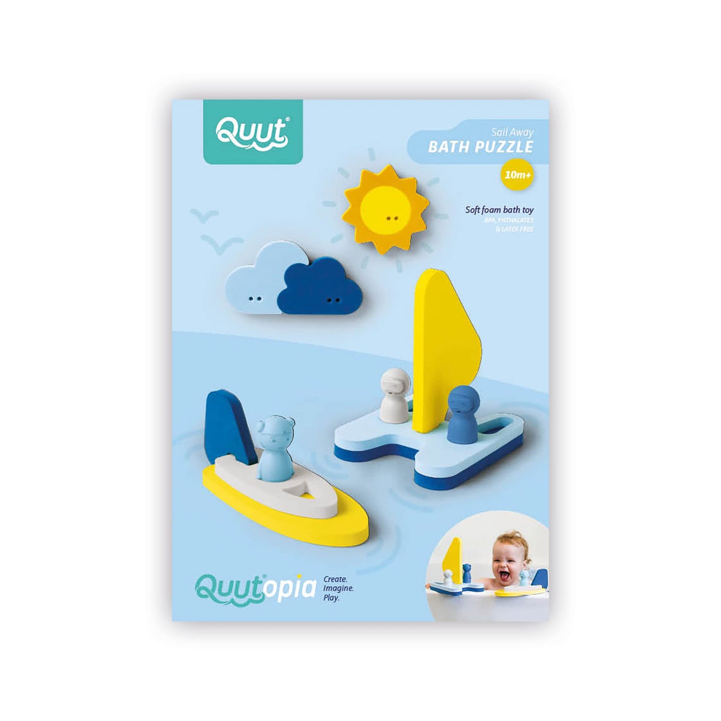 QUUT | Sail Away Puzzle Friends | Award Winning Childrens Bath Toy & Game