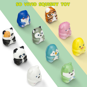 10 Packs Party Favors Easter Basket Stuffers Slow Rising Stress Squishies For Kids, Holloween Birthday Goodie Bag Stuffers,Kids