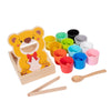 Atorse Wooden Feeding Toy Fine Motor Skills Color Matching Game For Kids Boys Girls 8 Colors Cups Baby | Toys For Baby | Develop