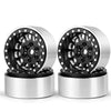 Morlordy 4Pcs 1.0 Plus Beadlock Wheel Rims For 1/24 Rc Crawlers Axial Scx24 Gladiator Deadbolt Bronco C10 Jlu Upgrade Parts (Bla
