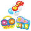Portable Set Of 3 (Piano, Bongo Drums, Guitar) Educational Toy For Music Learning And Entertainment For Ages 6 Months To 4 Years