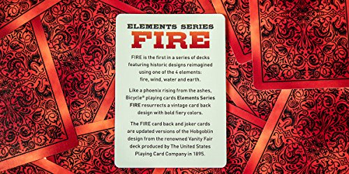 Bicycle 2 Decks Fire Standard Poker Playing Cards Element Series