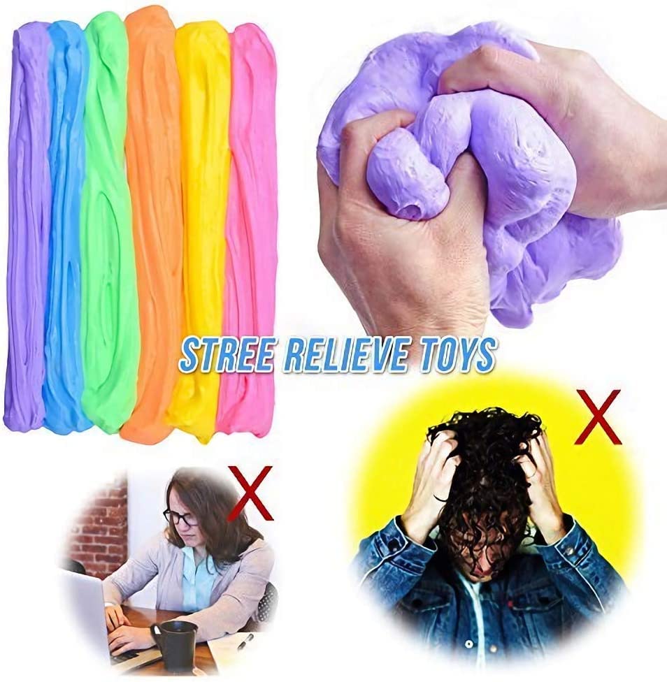 Kmbtqre Butter Slime Kit Two-Toned 9 Packed For Girl Boys Party Favors Toys, Stocking Stuffers For Kids 6 7 8 9 10 11 12 Years O