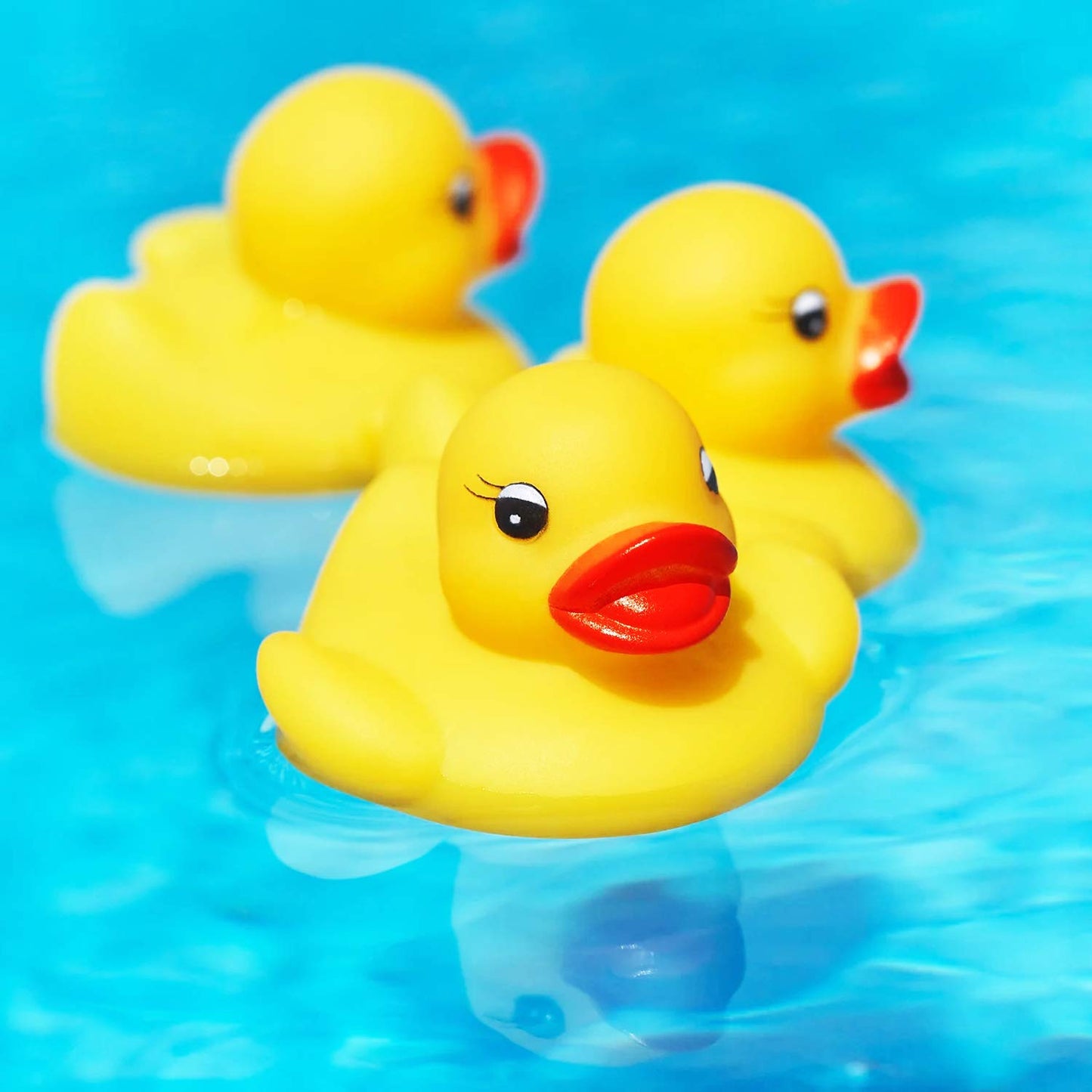 Novelty Place 24Pcs Rubber Duck Float Ducky Baby Bath Shower Toy, Yellow Mini Bath Duckies For Toddlers And Kids Birthday Gift Party Favor Bathtub Decoration