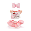 LYBHYQTII Clothes for 17cm Dolls Pink Cute Style 4 Piece Set Including a Bow Shirt Skirt and Piglet Bag Fashion Dolls Outfit with enhanced Dolls Accessories for Play & Display - No Doll