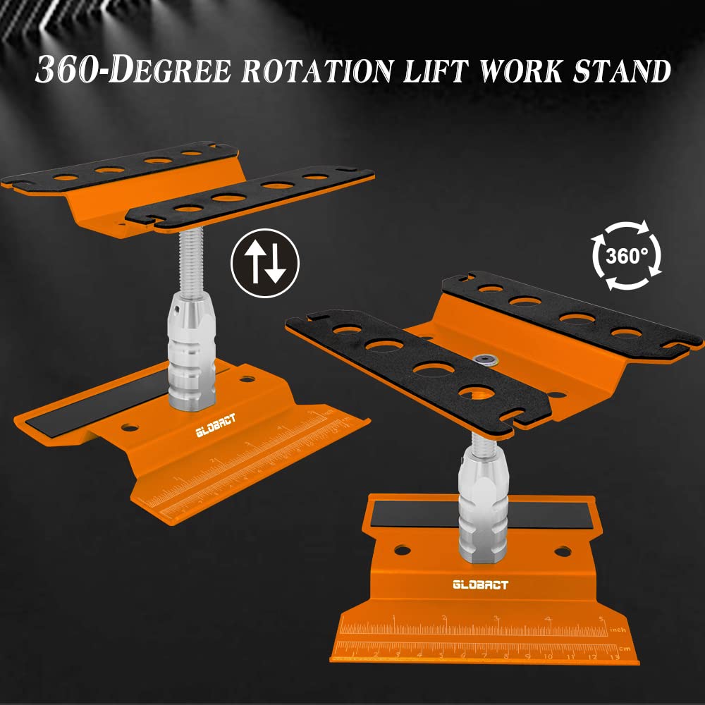 GLOBACT RC Car Repair Work Stand Repair Tool Set 360 Degree Rotation and 521 PCS RC Screws Kit and RC Screwdrivers and Screws Pa
