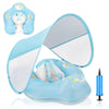 Loowarts Baby Pool Float With Canopy And Safety Seat,Infant Swim Float & Pool Float & Baby Water Float & Swimming Floats Upf50+