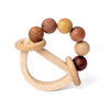 Busy Edition Wooden Baby Rattles for 0-6 Months, Montessori Color Rings for Newborns and Toddlers, 1 Pcs Wood Toy