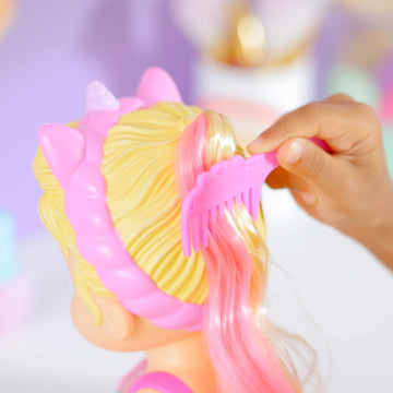 Baby Alive Glam Spa Baby Doll, Unicorn, Makeup Toy for Kids 3 and Up, Color Reveal Mani-Pedi and Makeup, 12.8-Inch Waterplay Dol