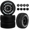 GLOBACT 12mm/14mm Hex RC Wheels and Tires RC Truck Tires for 1/10 Slash 2WD 4  4 Arrma Senton Axial Losi Redcat Rc4wd Hex Detach