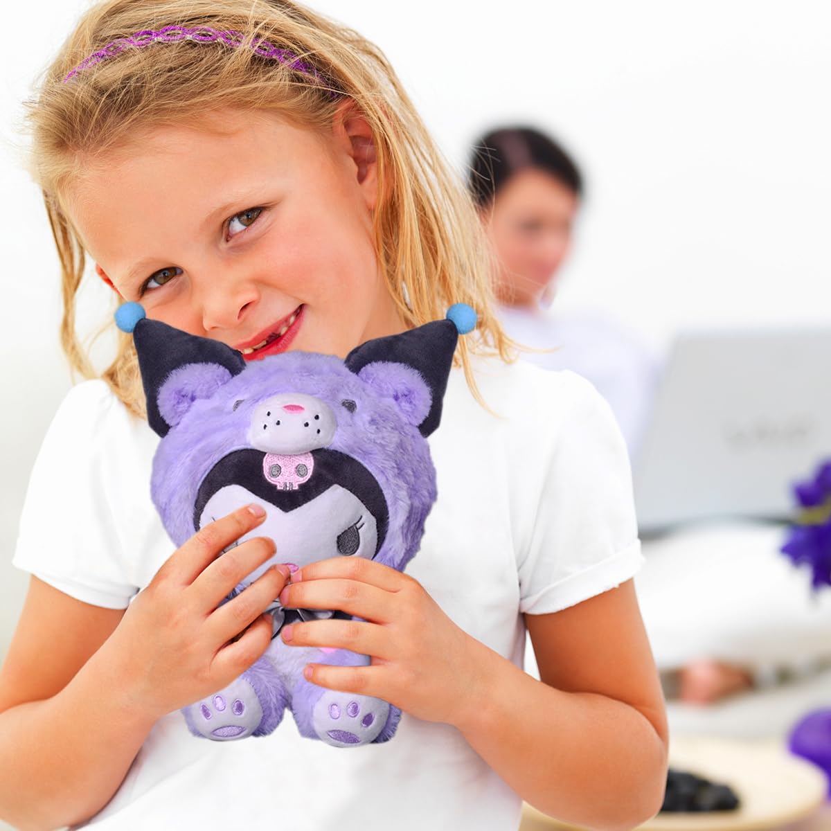 Veakeqe 9 Inch Plush Toys, Cartoon Plush Dolls Soft Stuffed Animals, Cute Anime Plush Figure Toy, Girl Christmas Birthday Gift For Kids Children Fans (Purple)