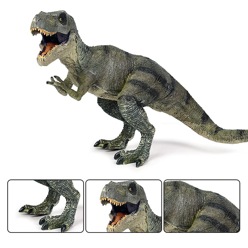 Rcomg Dinosaur Toy Tyrannosaurus Rex, Realistic Dino Figure T-Rex Toy Plastic Educational Prehistoric Animal Dinosaur Figurines For Kids Toddlers (Green)