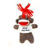 Plushland Colors Of Love Sockiez Keychain 4 Inches Personalized Gift - Custom Text On T-Shirt - Great Present For All Ages. (Bro
