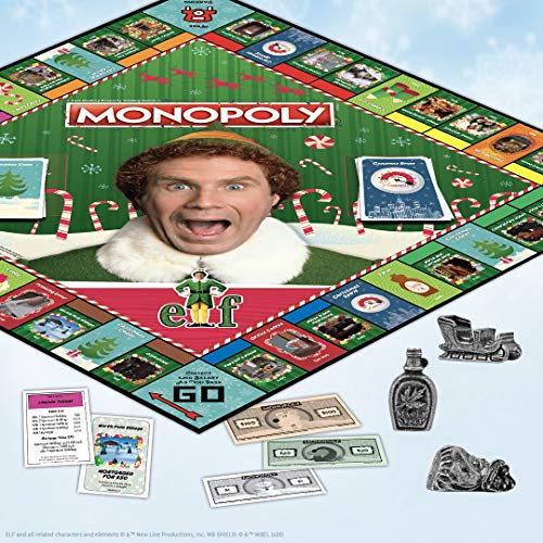 Monopoly Elf | Based On Christmas Comedy Film Elf | Collectible Monopoly Game Featuring Familiar Locations And Iconic Moments |