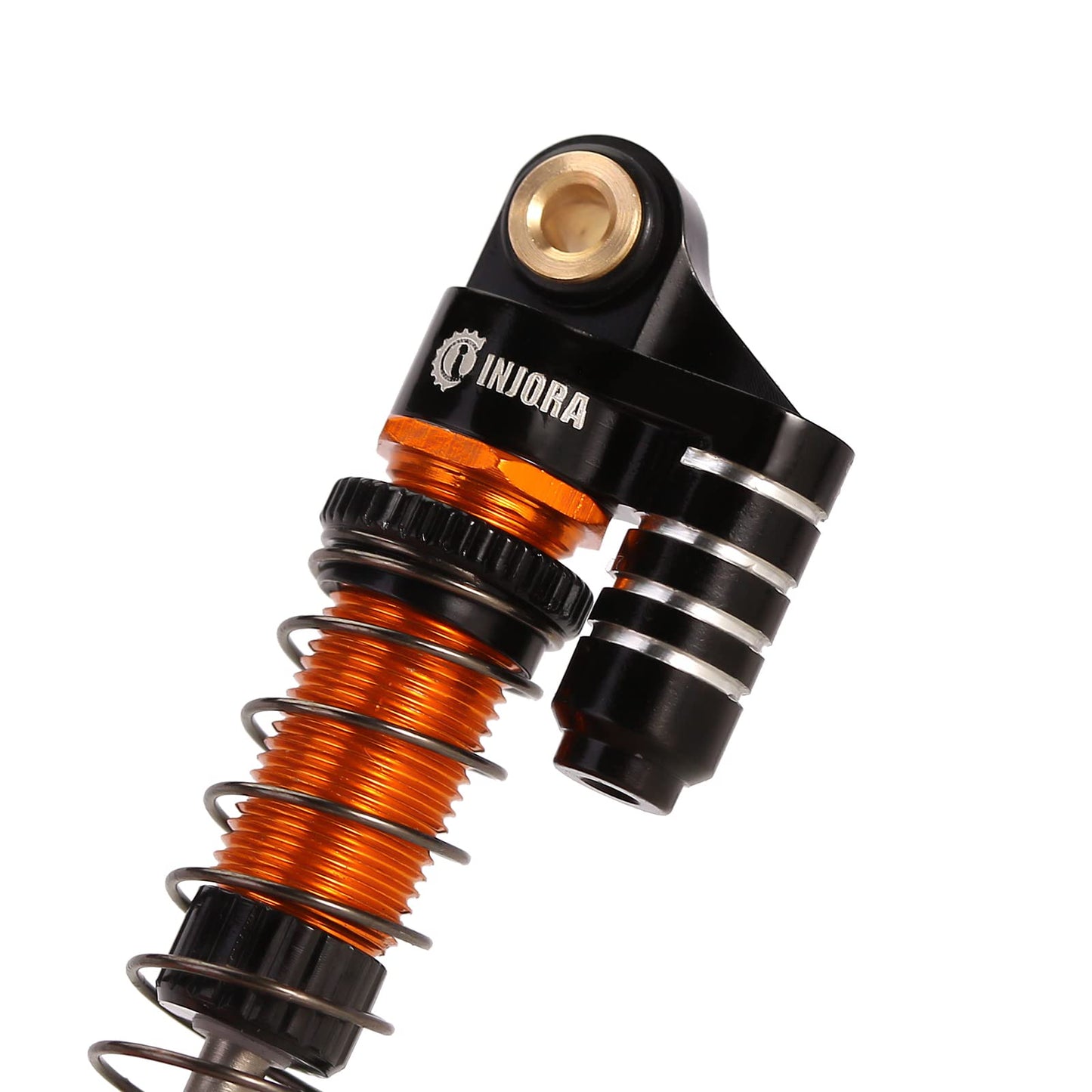 INJORA 45mm Aluminum Threaded Tele Shock Absorber Oil Damper for 1/24 RC Crawler FMS FCX24 Upgrade(Gold)