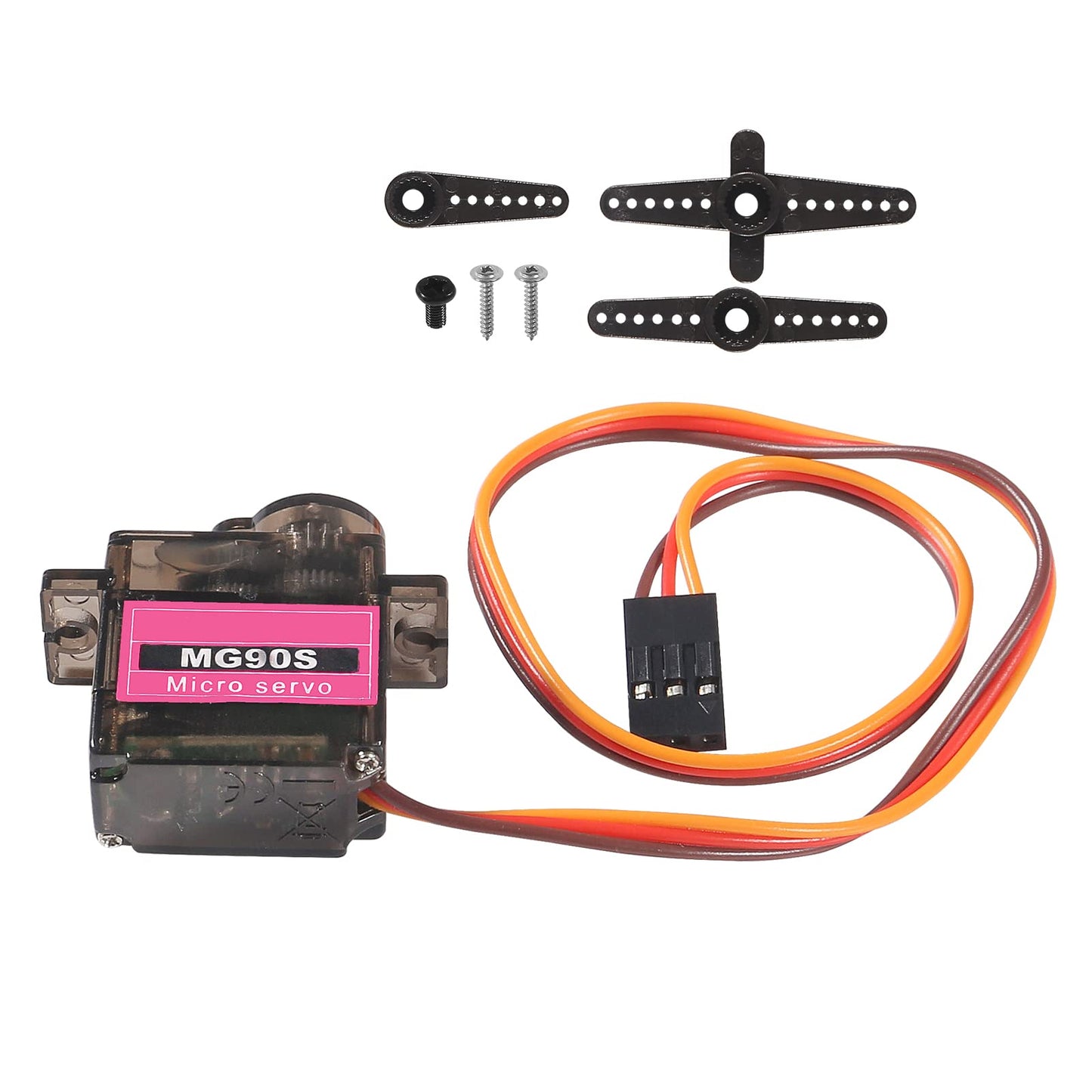 Alinan 8pcs MG90S Servo Micro 180 9G Servo Motor Geared Micro Servo Motor for 9G Smart Robot Car Plane Boat RC Helicopter