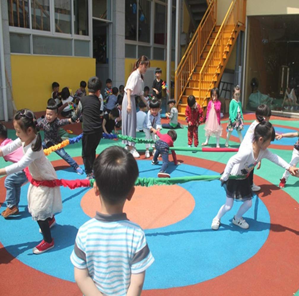 Kikigoal 12 Feet Elastic Fleece Cooperative Stretchy Band, Creative Movement Prop For Group Activities