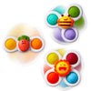 3Pcs Suction Cup Spinner Bath Toy For 1 2 Year Old Baby Toys Spinning Top Baby Toys Sensory Toys For Toddlers 1-3 (Classic)