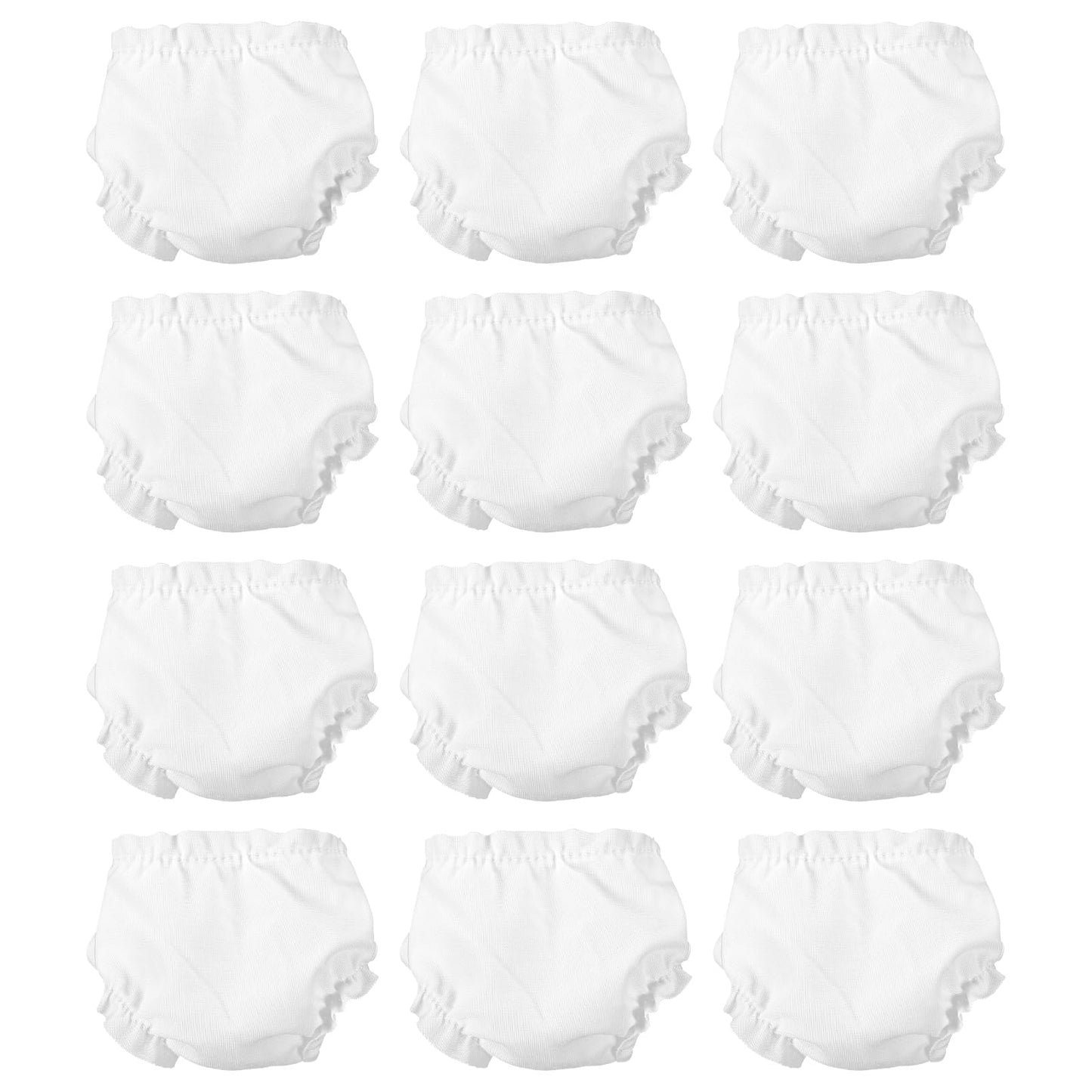 Jojofuny Set Of 12 White Doll Diapers, Baby Doll Diapers Underwear Set For 5-7 Inch Dolls And Other Similar Dolls Baby Doll Diap