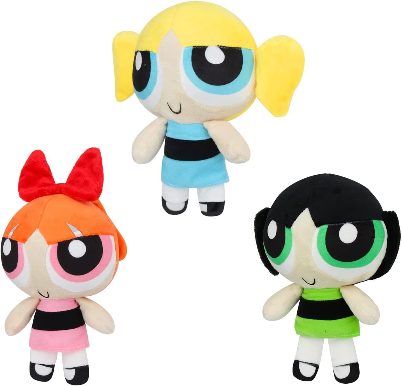 Cnrplat Powers Movie Puffs Doll Cartoons Game Plush Cute Anime Toy Best Gifts For Fans Doll For Kids 8'' (Powers Movie Puff Plush 8'' Black Hair)