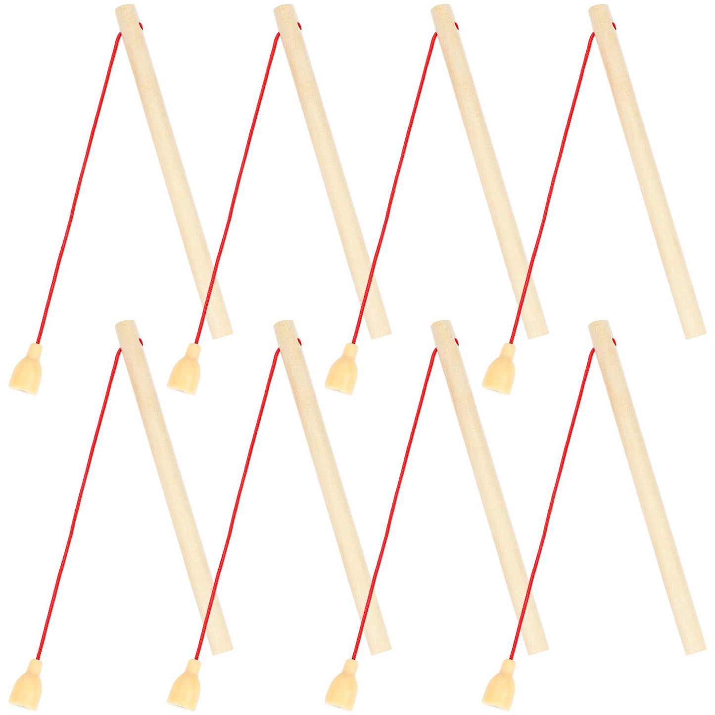 Onest 8 Pieces Wooden Magnetic Fishing Poles Wooden Magnet Poles Fishing Rod Learning Games For Kindergarten Preschool Girl Boy