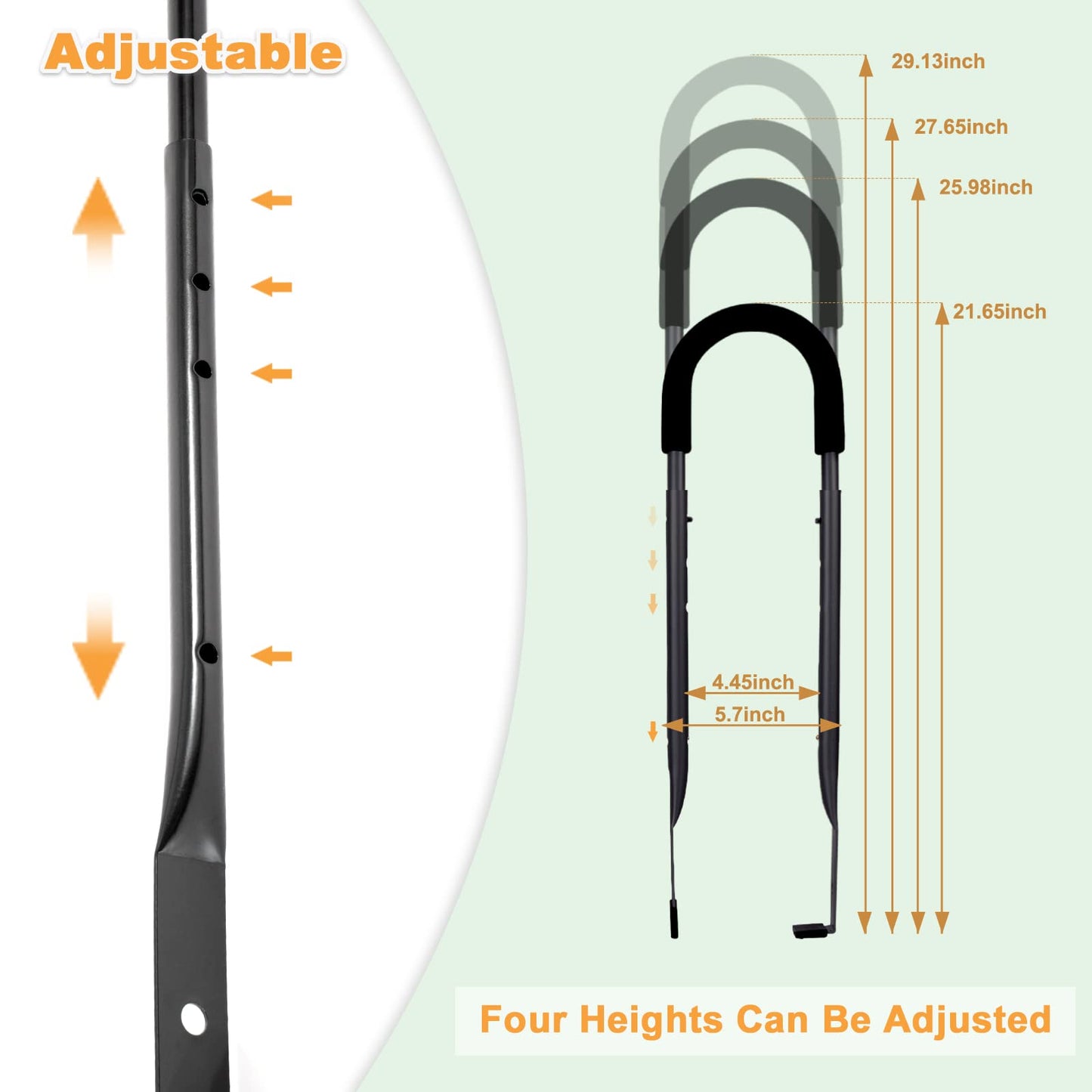 Moli Dee Children Cycling Bike Safety Trainer Handle Balance Push Bar (A-Black)