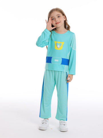 Marendyee Kitties Costume Outfit Christmas Gift For Kids Long Sleeve Shirt Pants Set Cosplay Birthday Party 7-8 Years