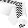 Irenare Car Birthday Party Supplies Racing Party Decorations Road Tablecloth Racetrack Table Runner Table Covers For Kids Boy Car Theme Birthday Party, 54 X 108 Inch (White,6 Sheets)