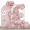 Partywoo Cavern Pink Balloons, 140 Pcs Boho Pink Balloons Different Sizes Pack Of 18 Inch 12 Inch 10 Inch 5 Inch Dusty Pink Balloons For Balloon Garland Or Balloon Arch As Party Decorations, Pink-F54