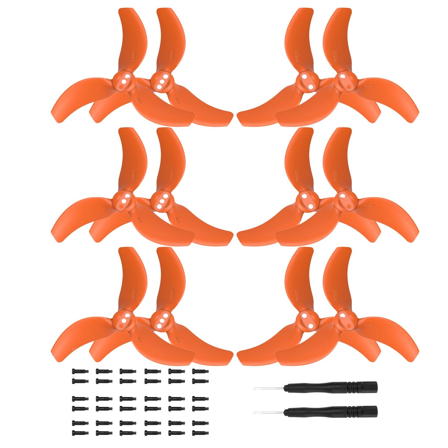 12 Pcs Avata 2 Propellers For Dji Avata 2 Accessories,Low-Noise Blades Props Wings Replacement Blades Accessories (Orange)