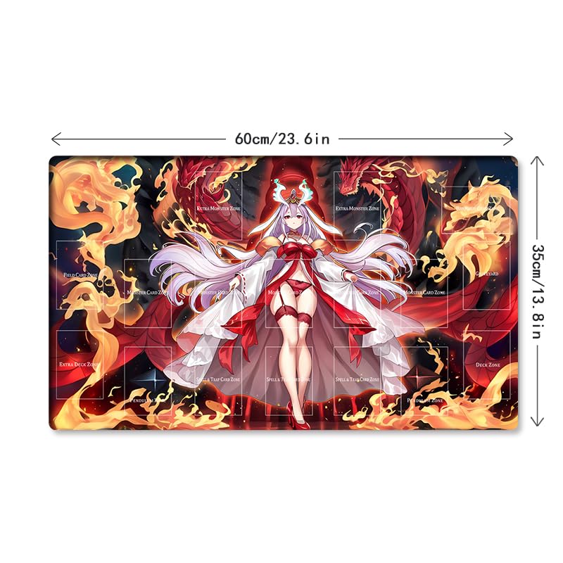 New Mlikemat Playmat Kurikara Divincarnate Tcg Ccg Ocg Trading Card Game Mat With Zones + Free Bag (Zd039-640-A)