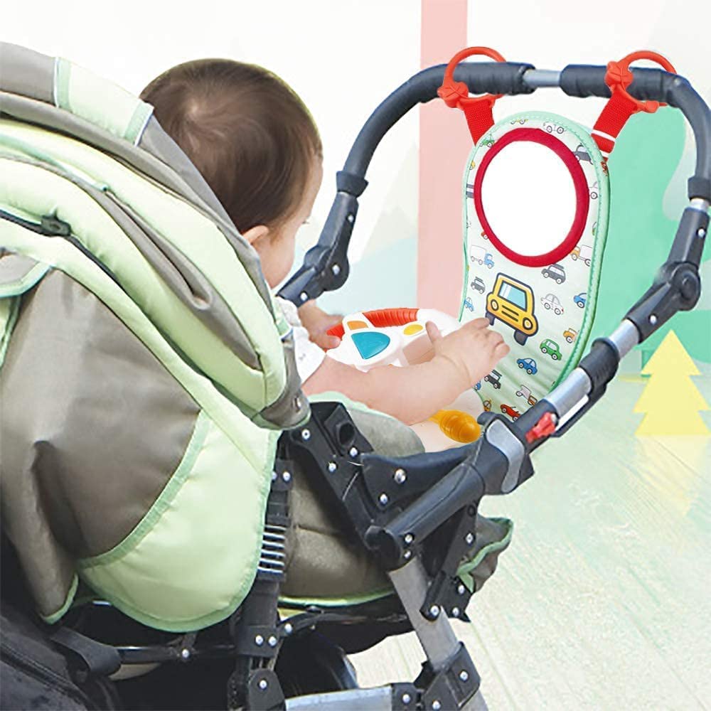 Happytime Musical Car Wheel Baby Toys, In-Car Wheel Musical Activity Play Center For Baby'S Travel Companion Entertain And Relax