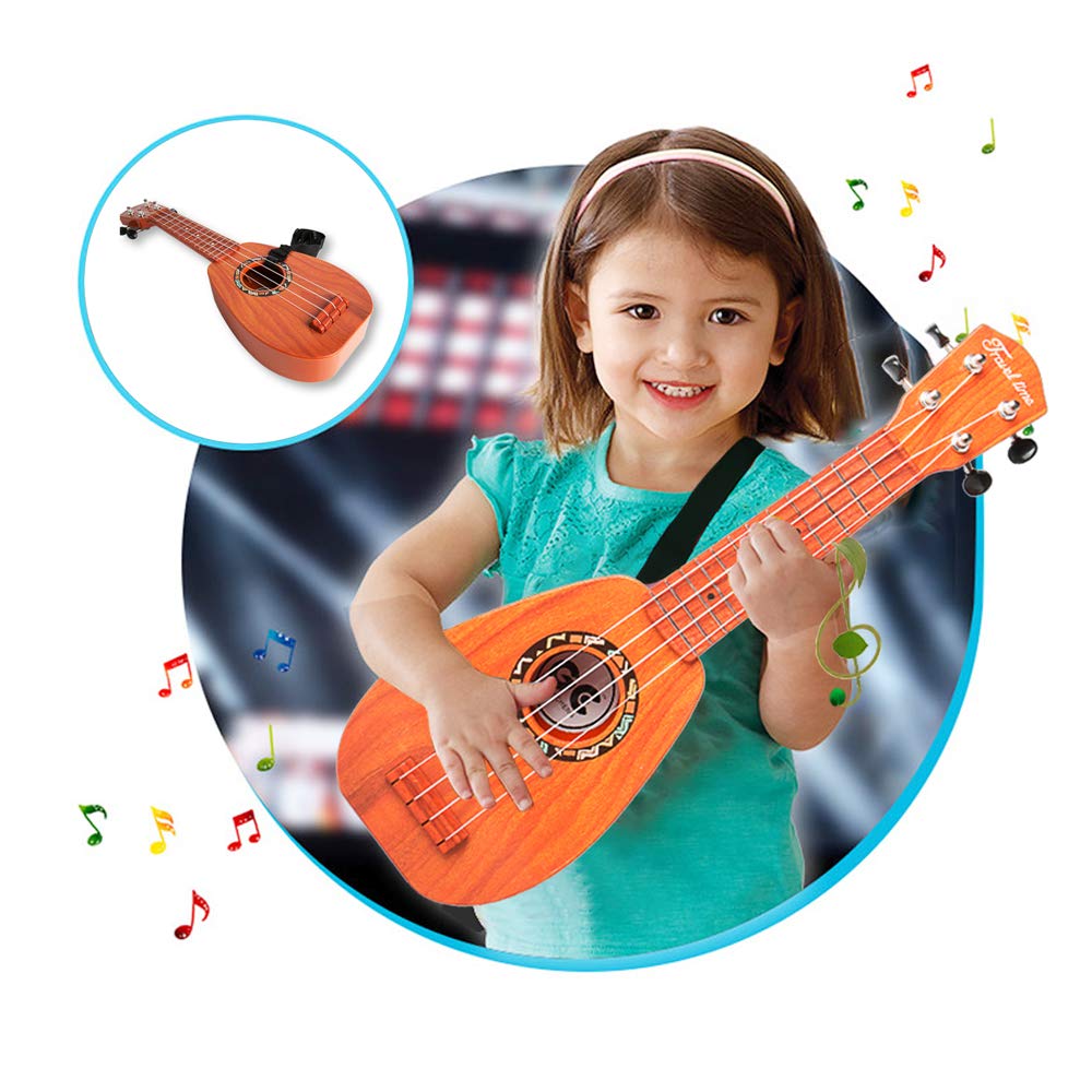 Yolopark 17' Kids Toy Guitar For Girls Boys, Mini Toddler Ukulele Guitar With 4 Strings Keep Tones Can Play For 3, 4, 5, 6, 7 Year Old Kids Musical Instruments Educational Toys For Beginner (Blue)
