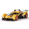 SASBSC Diecast Metal Lambo V12 Race Car Toy - Yellow, Light & Sound, Pull Back, for Boys Ages 3-8, Perfect Gift for Birthdays & Christmas