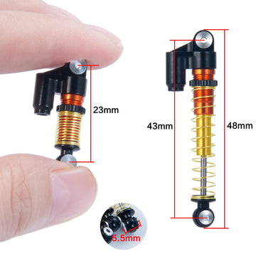 Rclions Rc Shocks 43Mm Adjustable Absorber Damper For All 1:24Th Axial Scx24 Deadbolt Base Camp Lexus Dooge Gladiator Rc Crawler