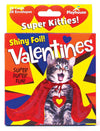 Playhouse Super Hero Kitty Shiny Foil 28 Card Valentine Exchange Box With Envelopes For Kids