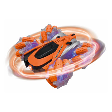 Lexibook - Crosslander Glow-in-The-Dark Radio Control car, Remote Control, Rechargeable, Electronic Action Game, Orange/Black, R