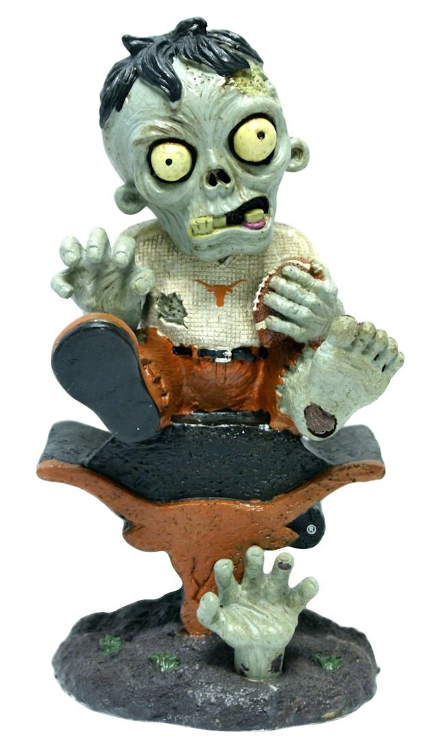 Forever Collectibles Texas Longhorns Zombie Figurine On Logo With Football