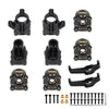 RCAWD for FMS FCX24 1/24 Weighted Upgrades Full Brass Portal Housing Front Rear & C Hub Carrier Parts Total 79g Black