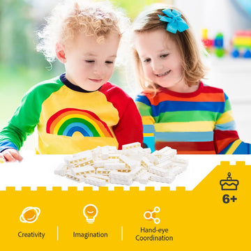 Unirolic Classic Building Bricks Set, 100 Piece 1X4 Basic Building Blocks Stem Creative Building Toys Compatible With All Major