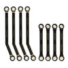8PCS Black Coating Brass Links Rod Linkage Set for Axial AX24 XC-1 1/24 RC Crawler Car Upgrade Parts