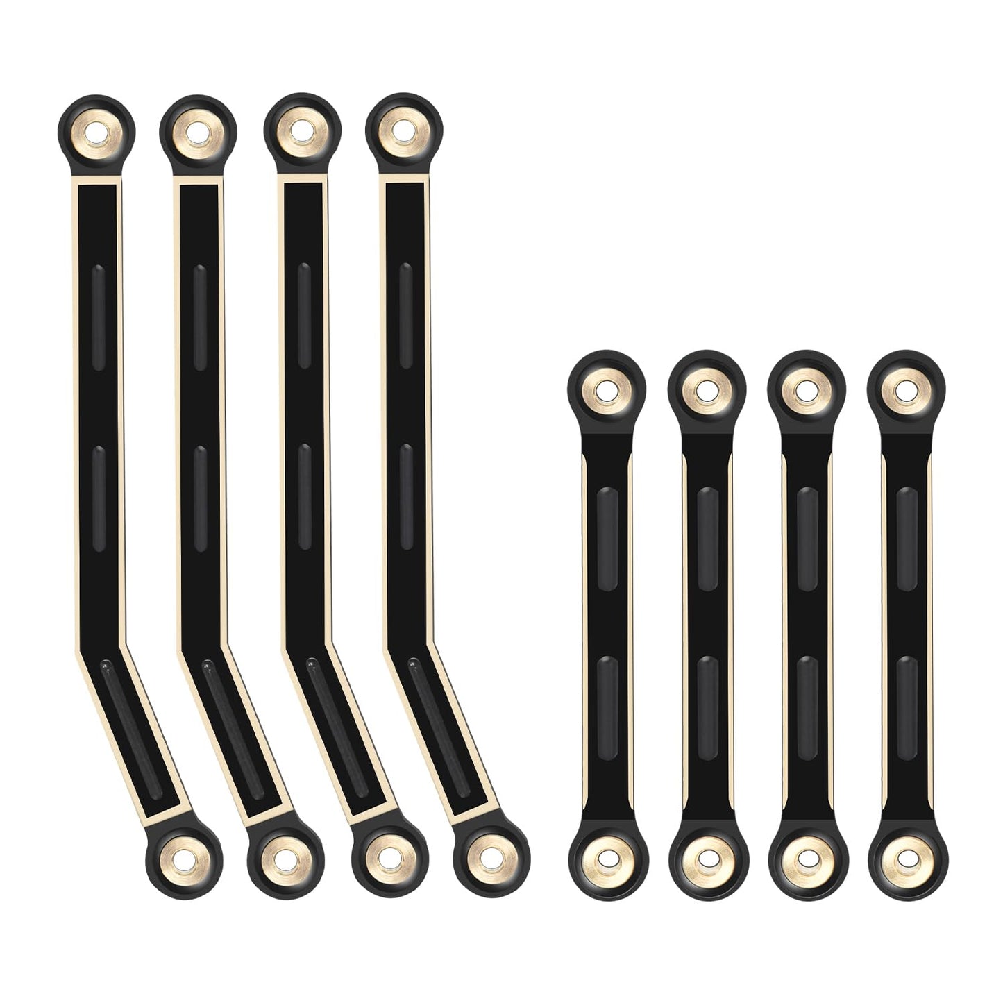 8PCS Black Coating Brass Links Rod Linkage Set for Axial AX24 XC-1 1/24 RC Crawler Car Upgrade Parts